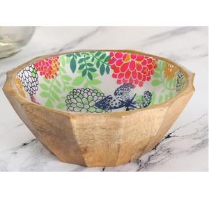 Tazón Redondo Natural para Ensalada, Tazones de Bambú y Madera de Coco, Atractivos Tazones Decorativos de Diseño para Servir Alimentos - Product Image 5