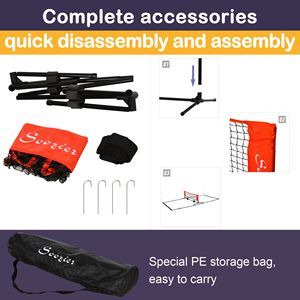 Rete da allenamento multifunzione a doppia faccia per calcio e tennis da 23 piedi con borsa per il trasporto, ideale per uso esterno, spiaggia e giardino - Product Image 5