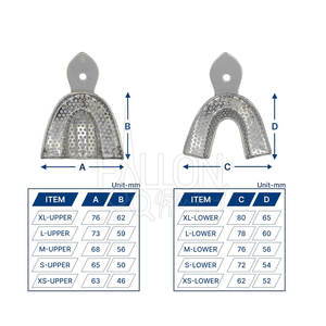 Juego de bandejas de impresión dental para uso clínico, bandejas de impresión dental desechables para procedimientos higiénicos - Product Image 4