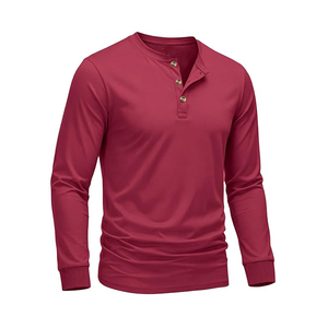 T-shirt à manches longues en coton personnalisé avec logo, col rond, lourd, confortable et doux pour homme - Product Image 3