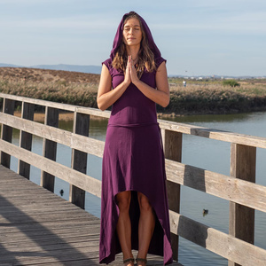 Vestido Largo con Capucha Élfico, Disfraz Gótico para Festival, Estilo Medieval, Vestido Fluido para Mujer - Product Image 4