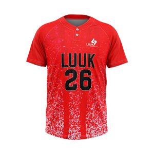 Maillots de baseball personnalisés imprimés, anti-bactériens, à manches courtes, respirants, à séchage rapide, anti-humidité, pour équipes de softball - Product Image 4