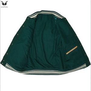 Chaqueta Varsity Personalizada al por Mayor de Alta Calidad para Hombre, Chaqueta de Béisbol con Parches Bordados, Mangas de Cuero y Lana - Product Image 2