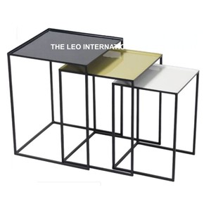 Attractive Look Unique Designer <b>Silver</b> Shiny Polished Luxurious Quality Metal Round Shape Top <b>Coffee</b> <b>Tables</b> In Lowest Price - Product Image 6