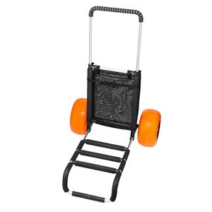 Carrello da Spiaggia 76 cm x 39 cm con Grandi Ruote Solide da 30 cm, Capacità 75 kg, Carrello Pieghevole per Sabbia e Carico, Ideale per Campeggio - Product Image 2