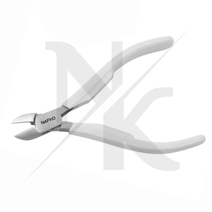 Cortador Lateral de Precisión para Joyería, 120mm, Acero Inoxidable, Mordazas Lisas Sin Resorte, Mangos de Plástico Blancos, para Crimpado y Pesca - Product Image 4