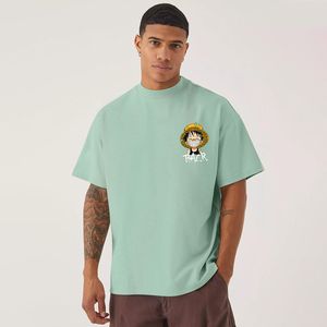 เสื้อยืดผู้ชายลายกราฟิกพิมพ์ดิจิทัล ผ้าฝ้าย แขนสั้น สไตล์ฮิปฮอป แฟชั่น เสื้อยืดหลวมๆ ไหล่ตก เสื้อยืดลำลองสำหรับผู้ชาย - Product Image 4