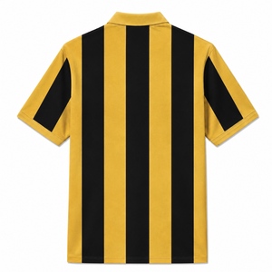 Camiseta de fútbol personalizada de la Coalición NCBW, camiseta de poliéster a rayas de color negro y dorado con logotipo en la parte delantera de manga corta para mujer - Product Image 3