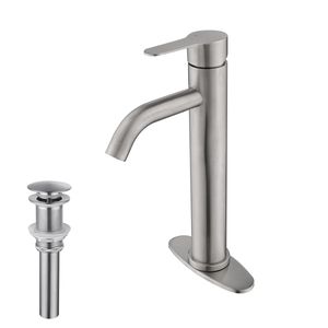 Rubinetto Monocomando per Lavabo Bagno con Scarico a Scomparsa Senza Troppopieno - Product Image 1