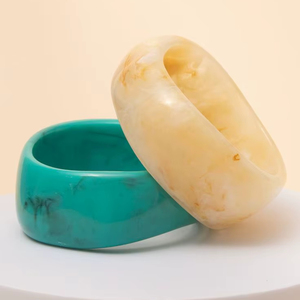 <b>TOOL</b> JEWELRY FASHION BANGLE Love Food Trendy Large Exaggerated Handmade Customizable Color Acrylic Resin Wedding Anniversary - Product Image 1