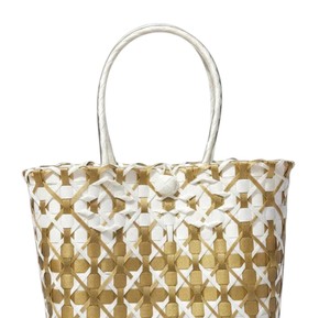 Nouvelle tendance : Sac fourre-tout élégant pour femme, fait main, en cordon plastique tressé doré, idéal pour le shopping décontracté, personnalisable - Product Image 3