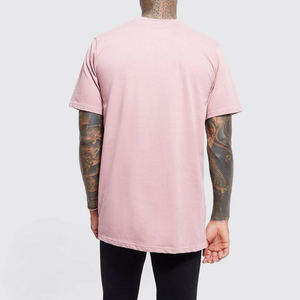 Camiseta de cuello redondo acanalado con impresión de logotipo personalizado, corte estándar para hombre, camiseta personalizada para hombre, corte regular, 100% algodón. - Product Image 4
