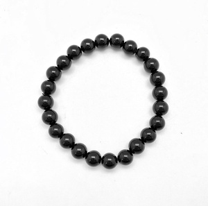 Pulsera Elástica de Ónix Negro Grabado, Diseño de Moda, para Hombre y Mujer, Cristal Natural Pulido, Diseño de Amuleto del Amor, Energía para el Regreso a Clases - Product Image 1