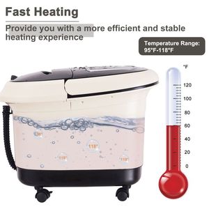 Bain de pieds chauffant avec massage par vibration, réglage de la température et de la durée, produit de massage des pieds - Product Image 5