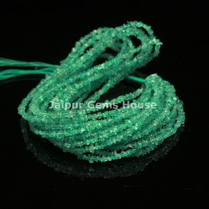 Nouvelle tendance émeraude brins de puce non coupés perles vertes à la mode pour la fabrication de bijoux pierre précieuse approvisionnement en gros - Product Image 4