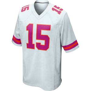 Nom et numéro de l'équipe personnalisée Maillot de football américain classique Maillot de football de rue en maille respirante Maillot de l'équipe de sublimation - Product Image 6