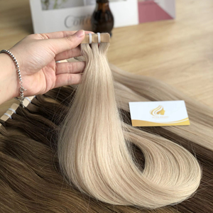 Tape-In Single Donor HD Lace Straight Style Bundle Virgin <b>Bleached</b> 100% Cuticle Aligned Vietnam Light Color Invisible Tape <b>Thick</b> - Product Image 1