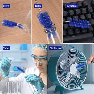 Set di spazzole per la pulizia delle bottiglie con tubo in nylon da 8 pollici, con gancio per bottiglie e tazze a collo stretto, set da 10 pezzi - Product Image 5