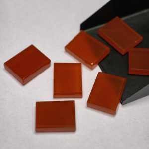 พลอยออนิกซ์สีแดงธรรมชาติทรงสี่เหลี่ยมผืนผ้าแบบแบนทรงคาโบชอง - Product Image 4