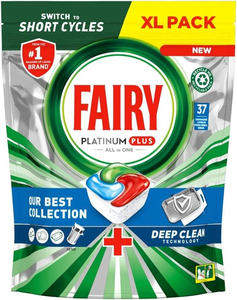Tablettes lave-vaisselle Fairy Platinum Plus Deep Clean, senteur fraîcheur herbacée, 37 tablettes - Product Image 3
