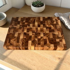 Tabla de cortar de madera de arce, diseño plegable con asa, duradera, no tóxica, sostenible, apta para lavavajillas, fácil de limpiar, forma moderna - Product Image 3