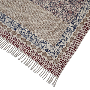 Decorative Handmade Cotton Bohemian Geometric Pattern Pet Friendly Eco-Friendly <b>Thin</b> Flat Pile Floor <b>Rug</b> for Modern Homes - Product Image 1