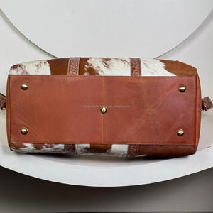 Usine Nouveau Design Fabriqué À La Main En Cuir De Vachette Sac Duffel Spacieux Intérieur Vintage Voyage Compagnon Nuit Weekender Sacs - Product Image 5