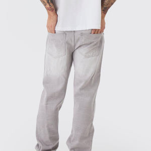 กางเกงยีนส์ทรงตรงหลวมสไตล์ลำลองสำหรับผู้ชาย ขายส่ง น้ำหนักเบา เป็นมิตรกับสิ่งแวดล้อม ระบายอากาศได้ดี ผ้าคุณภาพสูง ซักแบบพิเศษ สตรีทแวร์ - Product Image 2