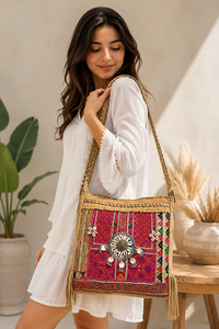 Banjara-Bolso hecho a mano para mujer, bordado indio, bohemio, Vintage, elegante - Product Image 2