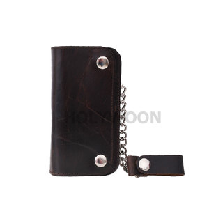 กระเป๋าสตางค์หนังแท้สไตล์วินเทจพร้อมสายคล้องโซ่ ดีไซน์ล่าสุด กระเป๋าหนังทำมือสำหรับทุกเพศ เหมาะสำหรับใช้ในชีวิตประจำวัน - Product Image 4