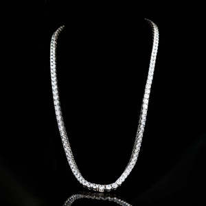 Iced Out Moissanite Tennis <b>Necklace</b> 3mm 4mm 5mm 6mm Diamond Tennis Chain <b>for</b> <b>Men</b> Women - Product Image 1