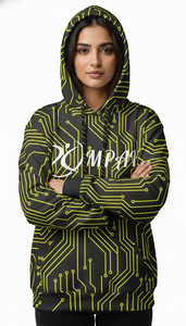 Sudadera con Capucha Unisex Extra Grande de Inspiración Urbana con Estampado de Sublimación Completo para Marcas de Moda Urbana - Product Image 3