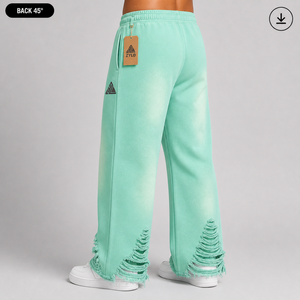High Quality 100% Cotton Canvas Casual 2 Color Straight Baggy Men's Pants Custom Washed Breathable Heavyweight Hip Hop - Product Image 5