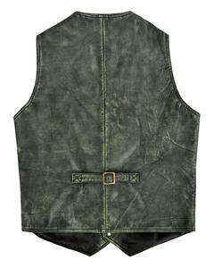 Gilet en cuir vintage personnalisé pour homme, respirant, anti-plis, séchage rapide, vert ciré, pour motard, chasseur, tireur - Product Image 4