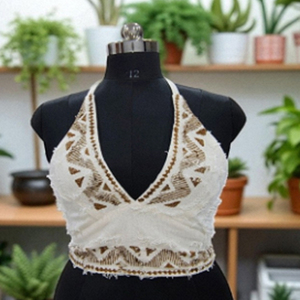 Camiseta sin mangas con cuello en V para mujer, tejida, con bordes texturizados, transpirable, ecológica, 100% algodón grueso, personalizada, más de 10 diseños y patrones - Product Image 1