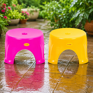 Heavy Duty PP Plastic Footrest <b>Step</b> Stool Stackable Portable <b>Bench</b> Carry Handle Durable Seating Modern School Workshop Kids - Product Image 4