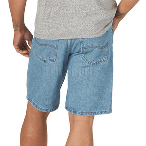 Custom Logo <b>Men's</b> Casual Mid Waist <b>Jeans</b> Shorts 100% Cotton Quick Dry <b>Drawstring</b> Closure - Product Image 3