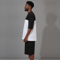Nouvel Arrivage 2026 – Ensemble 2 Pièces Homme Streetwear Décontracté d'Été, Logo Imprimé DTF Personnalisé, 100% Coton Bicolore Respirant, Style Hip Hop