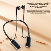 G65 Headset Nirkabel Stereo dengan Layar LED Warna-warni, Baterai, dan Slot Kartu TF untuk Olahraga Lari Bersepeda