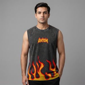 Camiseta Deportiva de Verano 2026 para Hombre, Talla Grande, 220 g/m², 100% Algodón, Transpirable, Cómoda, de Secado Rápido, Tejida, para Gimnasio - Product Image 3