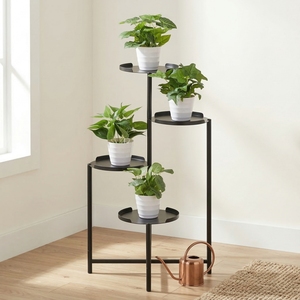 Soporte para Plantas y Flores para Jardín y Patio, Estante Multifuncional para Macetas de Balcón, Organizador de Almacenamiento de 4 Niveles de Metal para el Hogar - Product Image 2