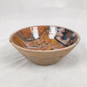 Tazón para servir de madera de acacia - Tazón para ensalada vintage ecológico para mesa de fiesta con acabado pulido, el más vendido para el hogar y restaurantes - Product Image 1