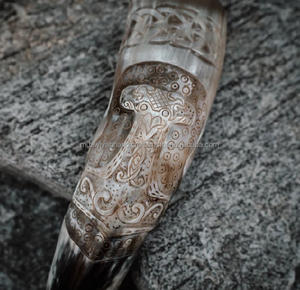 Cuerno de Buey 100% Natural de la Mejor Calidad, Tallado a Mano con Soporte de Cuerno, Diseño de Lujo para Hoteles, Restaurantes y Uso Doméstico - Product Image 2