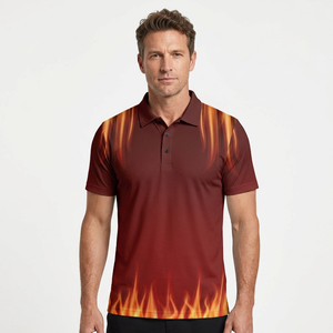 Polo personnalisé Flame Design pour entraîneurs – T-shirt de golf performant à manches courtes, vêtements de sport haut de gamme - Product Image 1