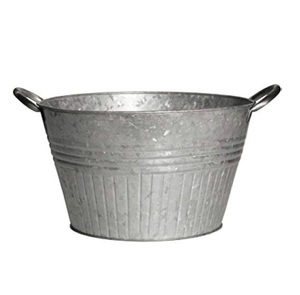 Jardinière artisanale en métal galvanisé rustique de qualité supérieure, motif irrégulier, pour la maison, le jardin, le balcon, pot de fleurs décoratif - Product Image 4