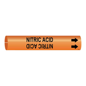 Marqueur de tuyau à clipser Brady à l'acide nitrique, résistant aux produits chimiques, identification flexible des tuyaux pour usage intérieur/extérieur - Product Image 2