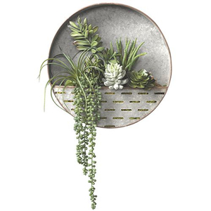 Maceta de Pared de Metal Galvanizado Estilo Moderno, Semiredonda, Colgante, para Jardín Vertical Interior y Decoración de Balcón Exterior - Product Image 3