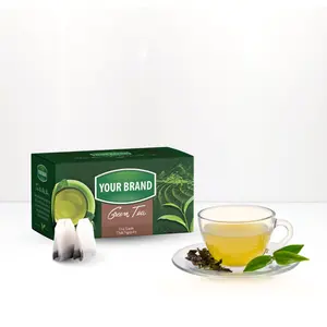 Hot Sales Tea Filter Bag Custom Printed Green Leaves Fruit Tea With Envelopes Green Tea Supplier