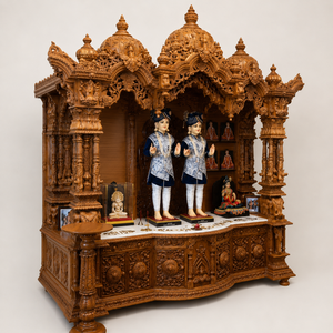 Mandir de Madera Sólida Shri Swaminarayan para Sala de Pooja, Elegante Templo de Madera Sólida Shri Swaminarayan para el Hogar, Venta Directa del Fabricante, Australia - Product Image 3