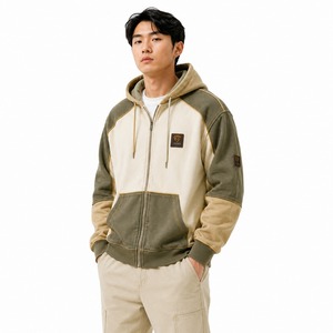 Top Quality Men <b>Vintage</b> Zip Hoodie <b>Oversized</b> Heavyweight <b>Sweatshirt</b> For Casual Fashion And Daily Comfort - Product Image 5